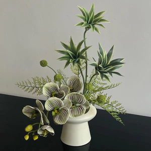 hoa giả trang trí nhà cửa hoa lụa cao cấp bình hoa decor phòng khách sang trọng bộ hoa nghệ thuật đặt bàn làm việc đẹp quà tặng