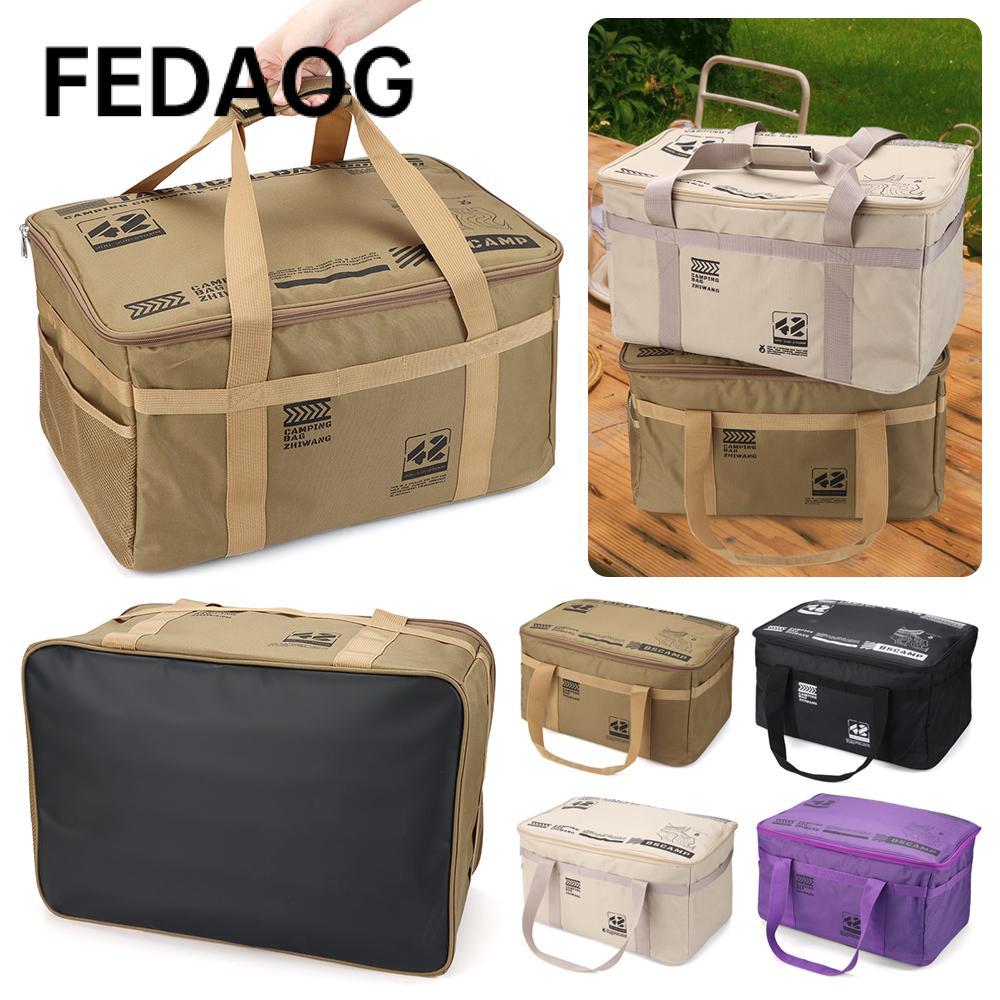Túi đựng đồ cắm trại FEDAOG, Túi đựng đồ dã ngoại có thể gập lại chống nước, Chuyên nghiệp có ngăn Túi xách thực tế bằng vải 600D dung tích lớn ngoài trời