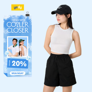 Áo 3 lỗ nữ YODY vải thun rip co dãn, mềm mịn, kiểu dáng trẻ trung, năng động WCTA25S033 cần ẩn