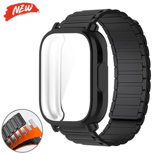 Dây đeo từ tính silicon + vỏ tương thích với phụ kiện đồng hồ thay thế Redmi Watch 5 Active / 5 Lite