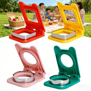 1 Máy Làm Bánh Sandwich Lười Máy Làm Bánh Sandwich Tự Làm Cầm Tay Cho Nhà Bếp Dụng Cụ Ăn Sáng