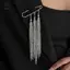 Bộ đồ cá tính Kim loại sel Chain Trâm cài Lapel Pin dành cho nữ Quần quyến rũ Chân ngắn Ro Món quà trang sức [Mina]