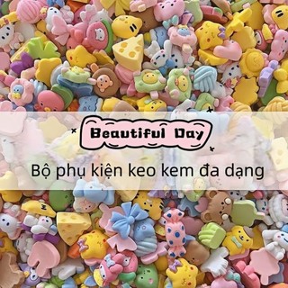 Bộ trang trí hoạt hình dễ thương 10/20/30 cái, phụ kiện xe máy, trang trí bánh xe, nhiều mẫu
