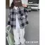 6815 Runaway Shop Xuân Thu Bé Trai Bé Gái Lớn Trẻ Em Cổ Điển Kẻ Sọc Áo Sơ Mi Dài Tay Phiên Bản Hàn Quốc Áo Sơ Mi