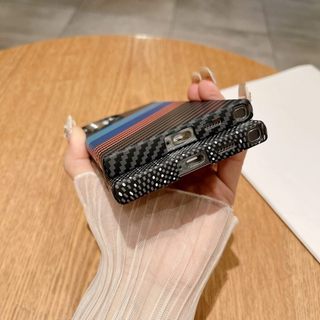 Vỏ từ tính bằng sợi Carbon siêu mỏng Kevlar Pattern Mg cho Samsung S25 S24 S23 S22 Note 20 Ultra 10 Plus