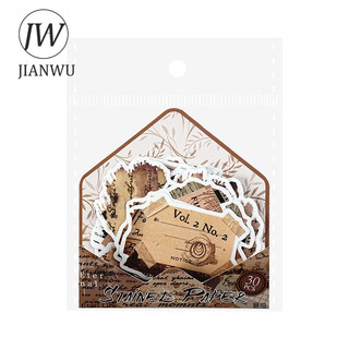 JIANWU Vết Ghi Chú Series Vintage Cây Hoa Từ Tiếng Anh Phong Cảnh Chất Liệu Cắt Dán Sáng Tạo Tạp Chí Văn Phòng Phẩm