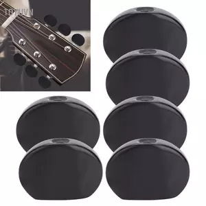 Toyuvn Toyuvn 6 Chiếc Đàn Guitar Chỉnh PEG Nút Hình Bầu Dục Đen Đầu Máy Các Bộ Phận Thay Thế Nhạc Cụ Phụ Kiện