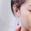 Bông tai dài pha lê hình dâu tây - Thời trang thanh lịch