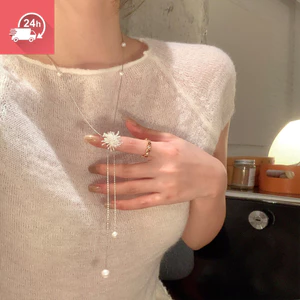 Vòng cổ nữ ngọc trai với thiết kế pháo hoa kéo ra, đa năng và phù hợp nhiều style