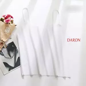 DARON Ice Silk Traceless Sling, Thin Tank Top Strap Skinny Vest Top Top Top Top, Chic Slim Fit Solid Color dành cho nữ Áo hai dây không tay nữ