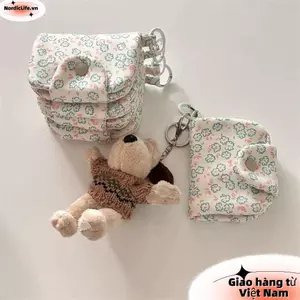 Hộp đựng thẻ ví NORDICLIFE, Ví đựng tiền xu sinh viên dễ thương Hàn Quốc, Gói thời trang Mặt dây chuyền Túi đựng đồ nhỏ bằng vải Canvas