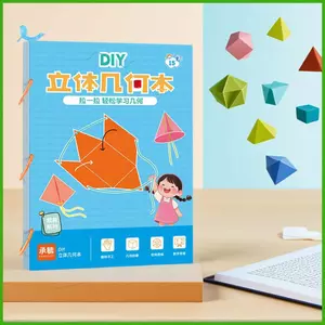 Sách học toán 3D Dây kéo Sách học hình học 3D Đồ chơi tương tác cho học sinh mầm non wipqsvn