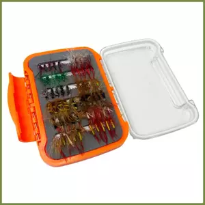 Fly Fishing Cá Hồi Mồi Nước Mặn Khô Ướt Bugger Fly Fishing Assortment Kit Có Hộp Bảo Quản Cá Hồi Bass kouvn