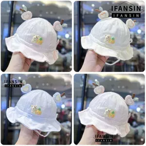 Mũ ngư dân trẻ em FANSIN, Mũ chống nắng nhẹ cho bé, Mũ chống nắng Unisex có thể điều chỉnh hoạt hình dễ thương cho trẻ sơ sinh 2-16 tháng tuổi