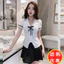 Cửa hàng tắm chân gợi cảm Mũ bảo hộ lao động Váy xếp ly Phong cách Preppy Áo sơ mi phù hợp với khách sạn Massage Kỹ thuật viên Bộ đồ bảo hộ lao động