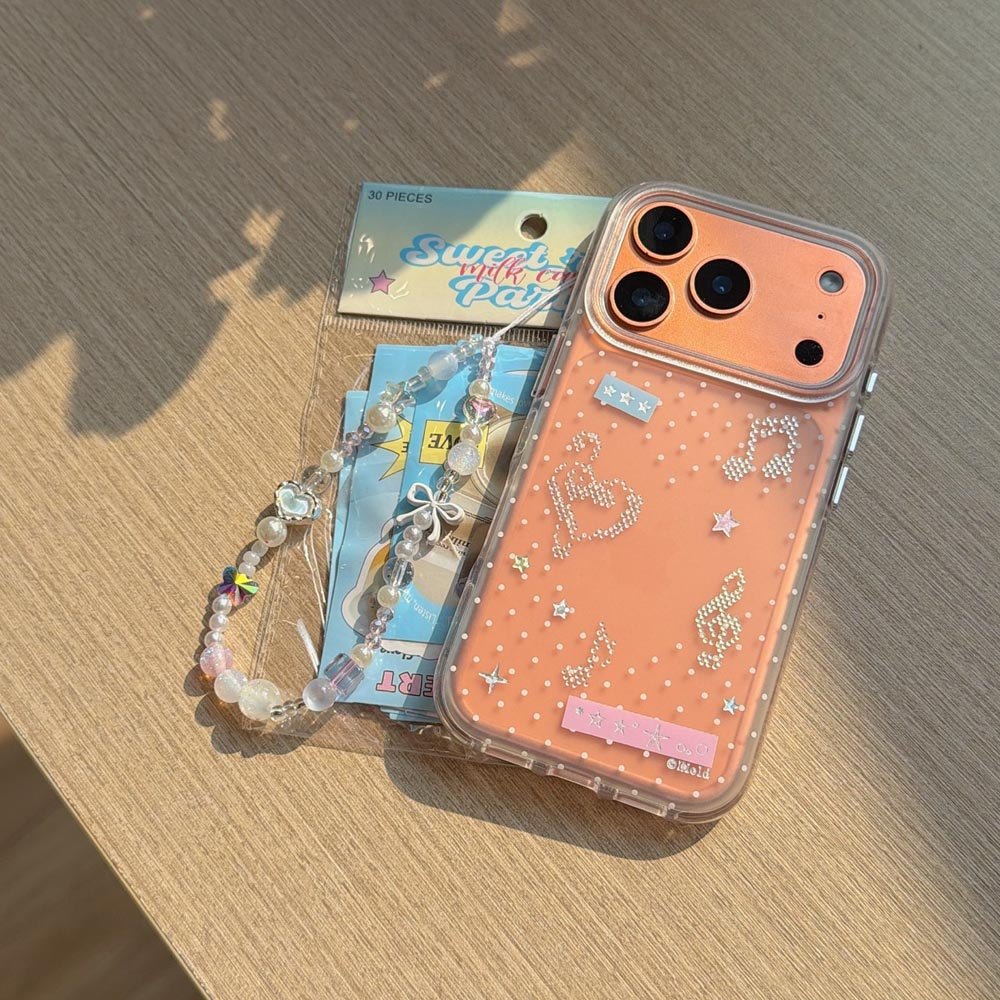 Ốp Lưng Cứng Trong Suốt Tương Thích Với iPhone 13 14 14Pro 14ProMax 15 15Pro 15ProMax 16 16Pro 16ProMax 17 17Pro 17ProMax Ốp Họa Tiết Trái Tim Ngôi Sao