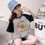 Trẻ Em Raglan Tay Áo Colorblock Casual Loose Top Thoáng Khí Hàng Ngày Trường Học Mặc Ngoài Trời
