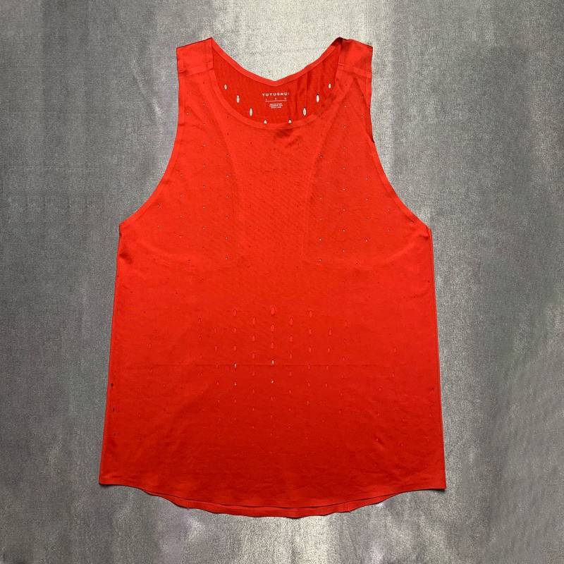 [Hot] Adhesive I-Shaped Breathable Vest Summer Wind Tunnel Heat Dissipation Quick-Drying Running Marathon Track and Field Training Sleeveless T-shirt lAd7