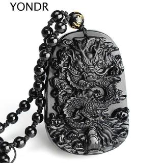 YONDR Khắc Cho Nam Thời Trang Nữ Dây Đá Đen Rồng Totem