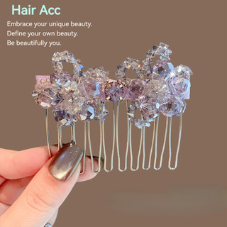 Nhật Bản Hàn Quốc Nhẹ Nhàng Dễ Thương Hồng Kim Cương Giả Hoa Cô Gái Tính Khí Thanh Lịch Cao Cấp Lược Phụ Kiện Tóc Phong Cách Phù Hợp