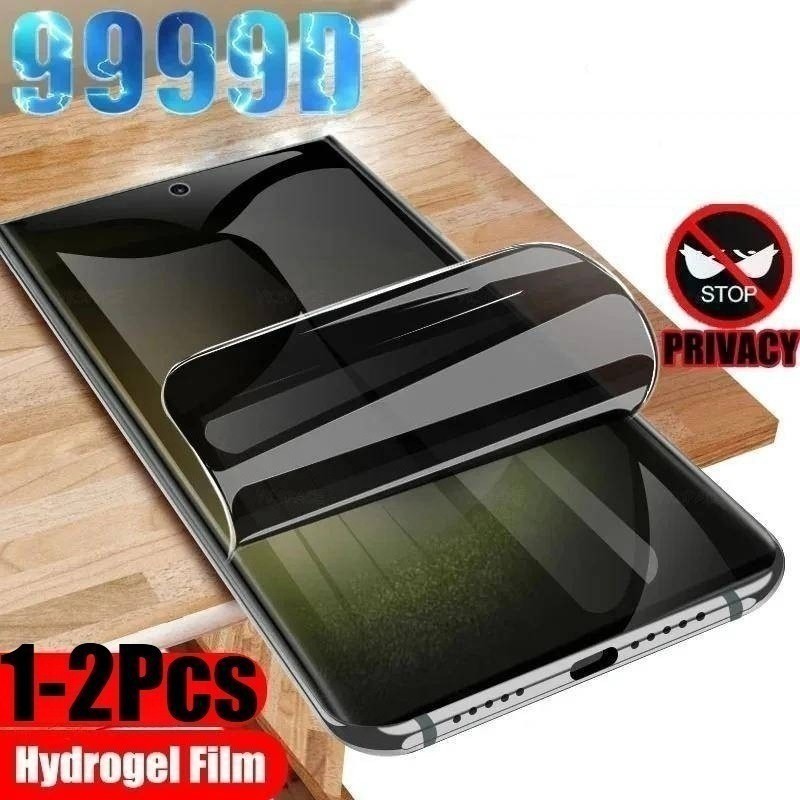1-2 Chiếc Full Cover Chống Ánh Sáng Xanh Mềm Hydrogel Cho Samsung Galaxy S20 S20 + S21 S21 + S22 S22 + Ultra FE 4G 5G Spy Privacy Và HD Bảo Vệ Màn Hình Matte Film