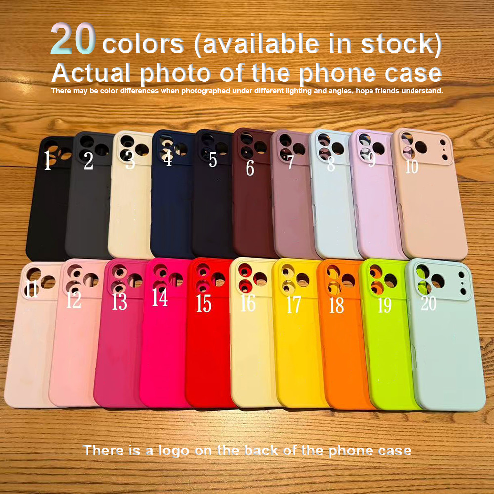 Ốp Điện Thoại Màu Xanh Huỳnh Quang Silicon Lỏng Cho iPhone 17 Pro Max 17 Air 16 Plus 15 14 13 12 11 Vỏ Bảo Vệ Chống Sốc