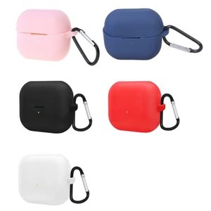 Hộp đựng silicon WU cho Buds 3Pro Bảo vệ hoàn toàn Túi có giá đỡ tai nghe Carabiner