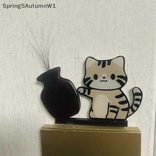 [SpringSAutumnW1] Nam châm tủ lạnh đẩy mèo Trang trí nội thất Nam châm tủ lạnh Bộ sưu tập mèo Whisker Hộp tưởng niệm Trang trí văn phòng tại nhà cho cửa hàng quà tặng