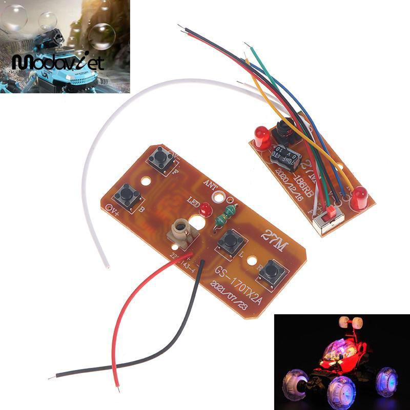 [modavietnamshop] 4CH RC Điều khiển từ xa Bộ thu phát PCB mạch 27 MHz Hệ thống vô tuyến cho xe RC Đẹp