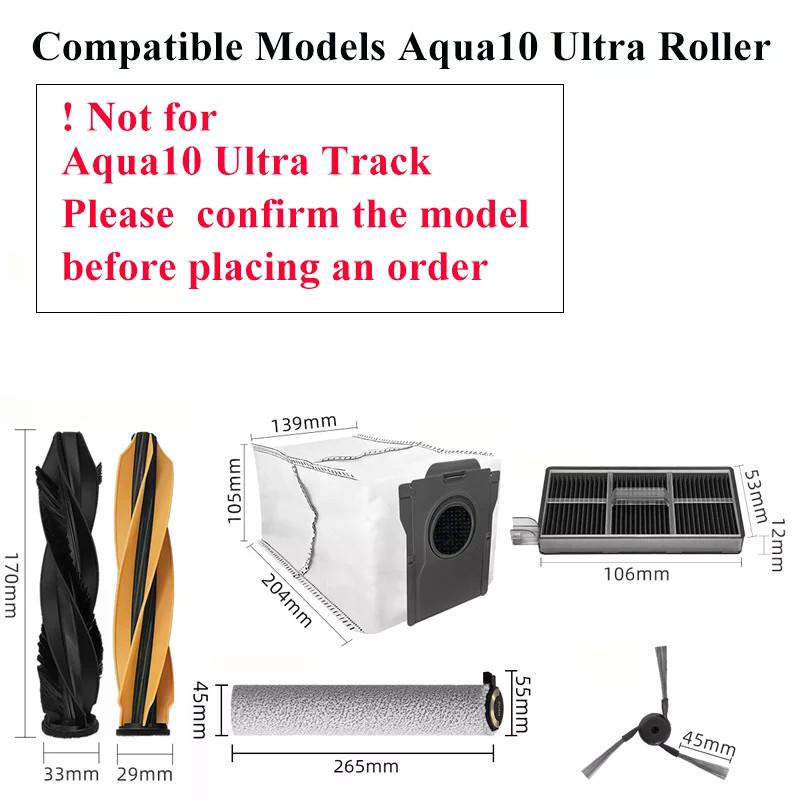 Dreame Aqua10 Roller / Aqua 10 Ultra Roller Complete / Máy hút bụi RLH31CE Bàn chải chính Túi lọc HEPA