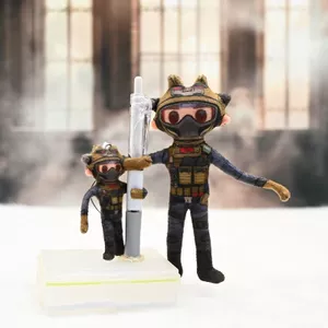Búp bê sang trọng Mini Delta Force 5cm kèm bộ xương - Hoạt hình dễ thương Nhân vật trò chơi Móc khóa Túi điện thoại Mặt dây chuyền quyến rũ Quà tặng sưu tập