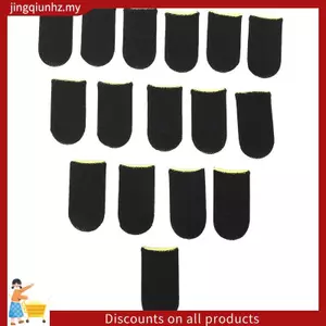 Tay áo ngón tay bằng sợi Carbon 18 chân cho trò chơi di động Bấm màn hình tay áo (16 chiếc)