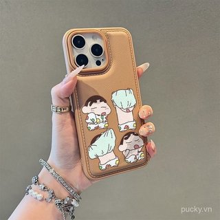 Ốp Điện Thoại Da Anime Tháo Quần Áo Bé Trai Thích Hợp Cho iPhone 17promax 16promax 15promax 17 16 15 14 plus 14promax 13 12 11 promax Vỏ Bảo Vệ Chống Sốc