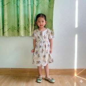 Đầm Xòe cho bé gái siêu xinh hàng hè 0-4 tuổi, Váy Bé Gái babydoll siêu cute 4-15kg