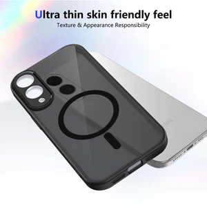 Ốp lưng Samsung S25 Edge Màu đen mờ thu hút từ tính cho Ốp điện thoại Samsung Galaxy S25 Edge 5G