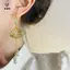 Bông Tai Acrylic Vintage Quạt Hình - Phong Cách Thời Trang và Dân Tộc cho Nữ