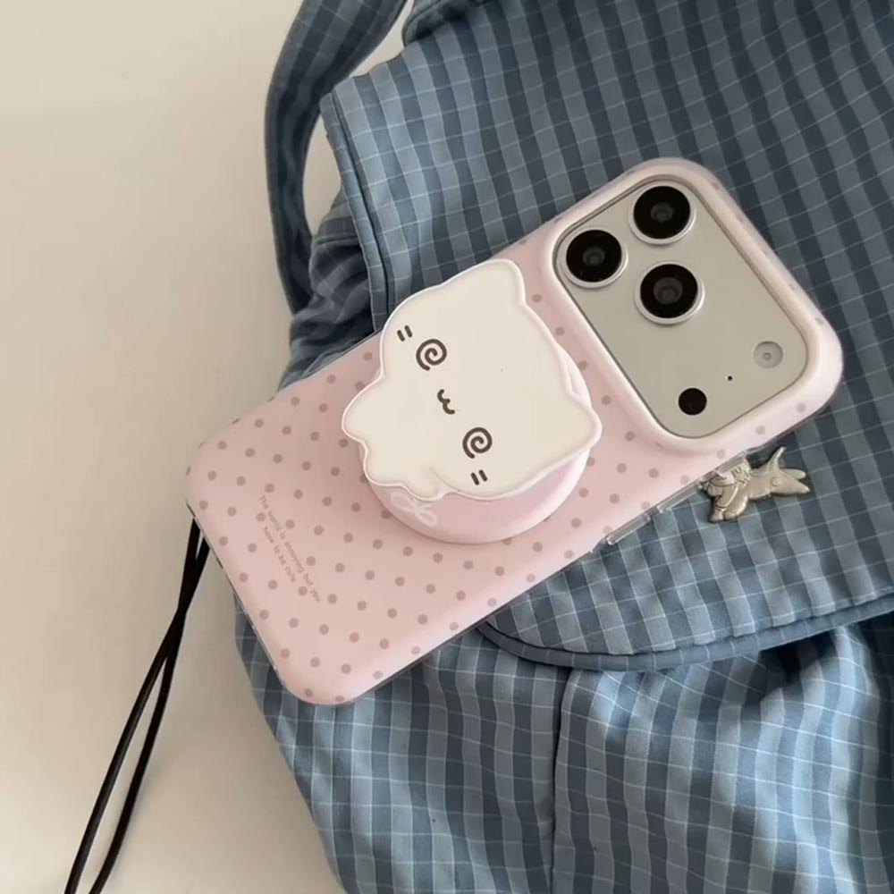 Vỏ cứng Tương thích với iPhone 13 14 14Pro 14ProMax 15 15Pro 15ProMax 16 16Pro 16ProMax 17 17Pro 17ProMax Wave Point Vỏ nam châm họa tiết màu hồng