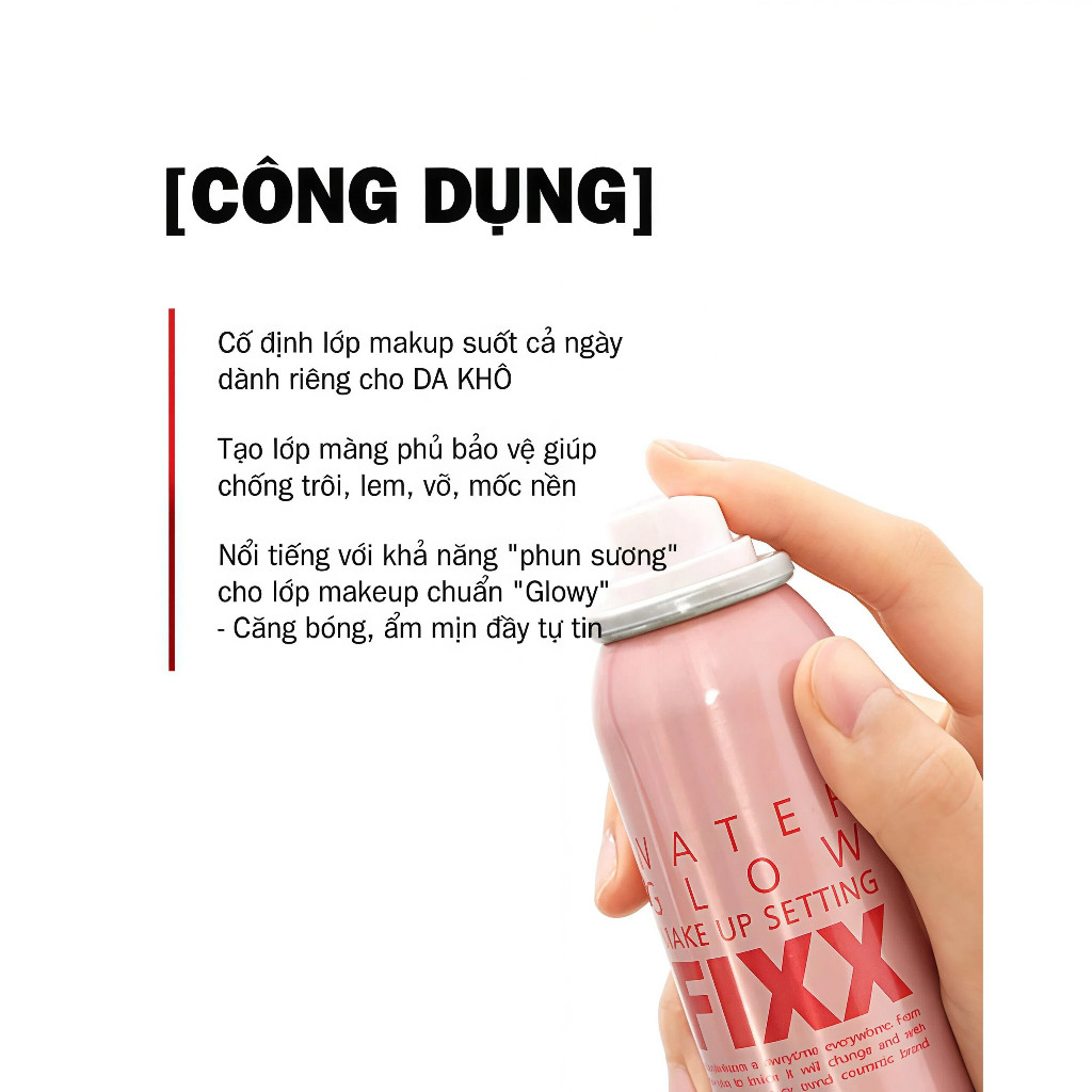 [Mới] Xịt cố định lớp trang điểm FIXX  lâu trôi 75ml  Làn da mịn màng và tự nhiên | BigBuy360 - bigbuy360.vn
