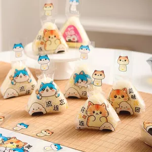 Khuyến mãi toàn bộ cửa hàng Túi đựng gạo tam giác mèo Phong cách Nhật Bản Túi đóng gói chống sương mù Tam giác Cơm bóng thực phẩm đặc biệt Túi đóng gói vi sóng