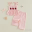 Bộ trang phục mùa hè cho bé gái 6M-5Y Bọ rùa / Áo thêu dâu tây + Bộ quần dài lưng co giãn