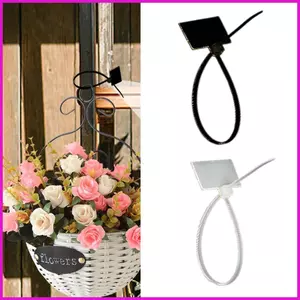 Dây buộc 100 miếng Dây buộc cáp Nylon Dây buộc công cụ tự khóa có đánh dấu Quản lý dây nhãn cho xưởng lyuvn