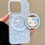 INS Luxury HelloKitty Giá đỡ điện thoại từ tính có gương cho vỏ nam châm và IPhone 13 15 16 17 Pro Max 14 Plus Giá đỡ vòng đeo tay có thể gập lại
