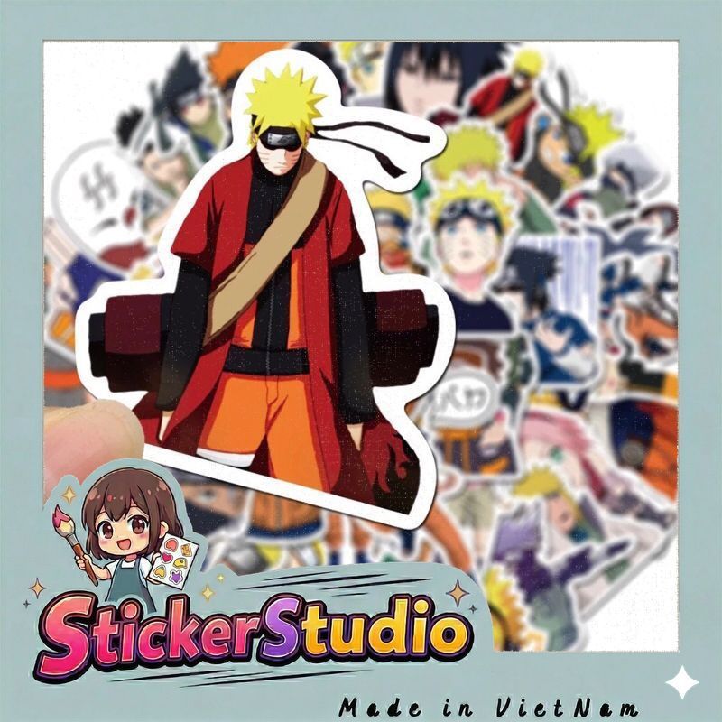 60 sticker naruto các nhân vật được yêu thích nhất