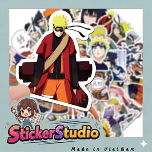 Set 20/60 Sticker Anime Naruto Chống Nước Dán Laptop Vali Mũ Bảo Hiểm Sổ Tay