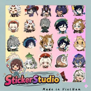 Set 100 Sticker Genshin Impact Chibi Chống Nước Dán Laptop Vali Mũ Bảo Hiểm Sổ Tay