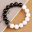 Vòng tay hỗn hợp nguyên thái cực từ obsidian và hạt bồ đề wenwan, phù hợp cho người yêu mantra và phong thủy