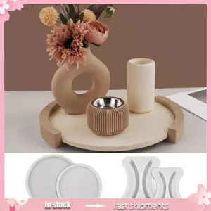 YOI Lớp Silicon Handmade Khay Tròn Khuôn Món Ăn Khuôn Hoa Đế Khuôn