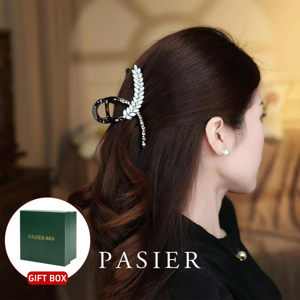 PASIER Wheat Ear Jaw Clip, thiết kế pha lê nhiều màu và kích thước lựa chọn FB216