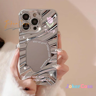 Vỏ Cho IPhone 17 15 13 11 14 12 16 ProMax X XSMax XR 14 16 7 8 Plus Air Hộp đựng gương trang điểm hình hoa tulip mộng mơ