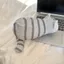 Túi đựng bút GETVOW, Bút chì búp bê sang trọng đa chức năng, Túi đựng văn phòng phẩm mèo xám trở lại trường học